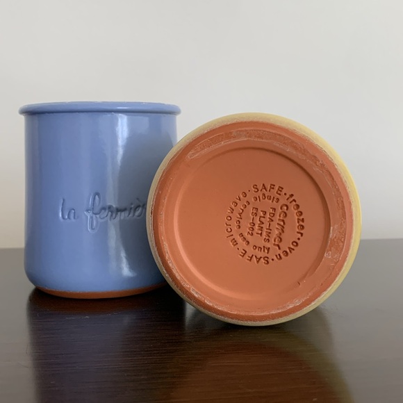 La Fermiere Glazed Terra Cotta Mini pots- 2 Lavender 2 Yellow - Picture 6 of 6